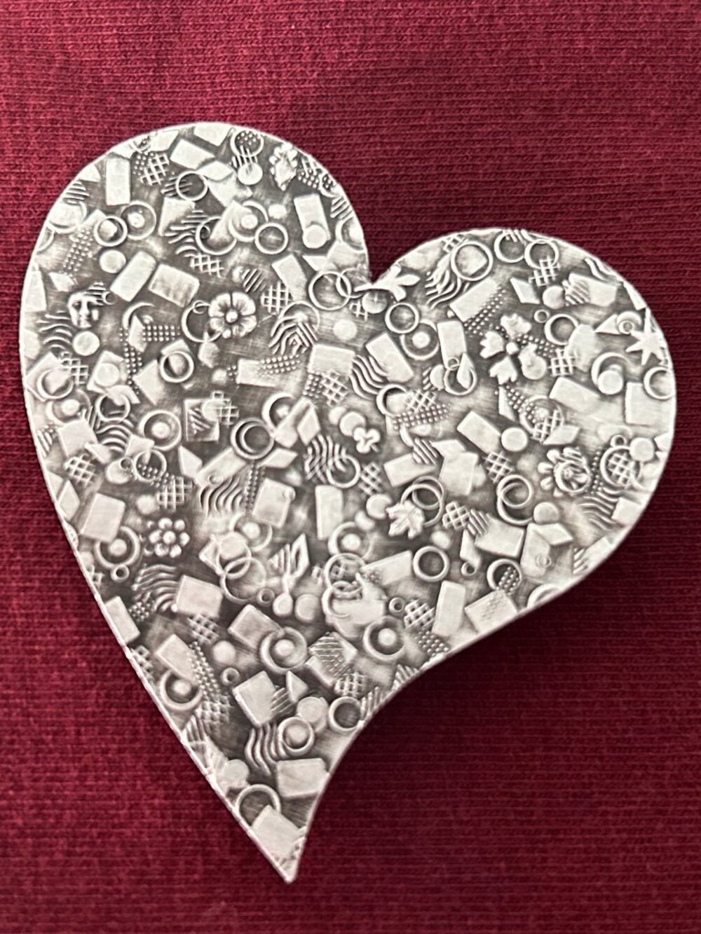 Wendell August Forge Heart Magnetic Brooch Pin Handcrafted Aluminum